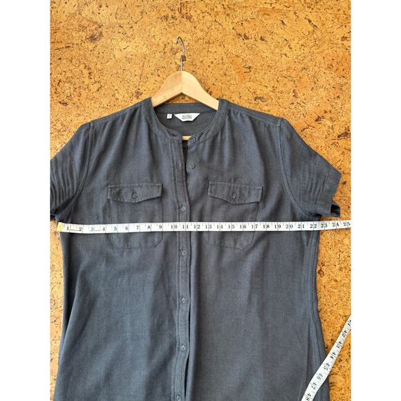 Bridge & Burn Dress Eliza T-shirt button down grey organic recycled cott… - Picture 8 of 8